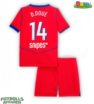 Paris Saint-Germain Desire Doue #14 Tredjeställ Barn 2025-26 Kortärmad (+ Korta byxor)